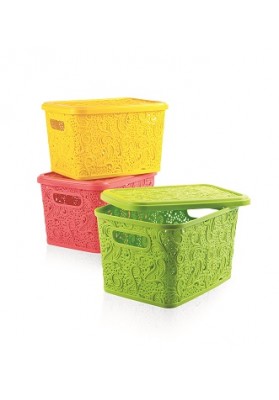 041210 HOBBY LACE STORAGE BOX WITH LID - 5.5 LT 