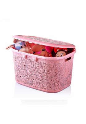 081097 HOBBY LACE STORAGE BOX WITH LID - 28 LT 
