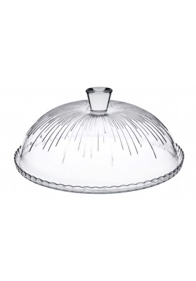 96873 PB DECORATED SERVICE PLATE WITH DOME IN GB - 31 CM
