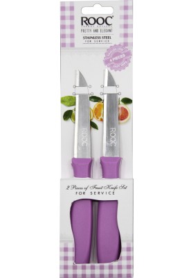 MYV02 ROOC STAINLESS STEEL 2 PC FRUIT KNIFE SET